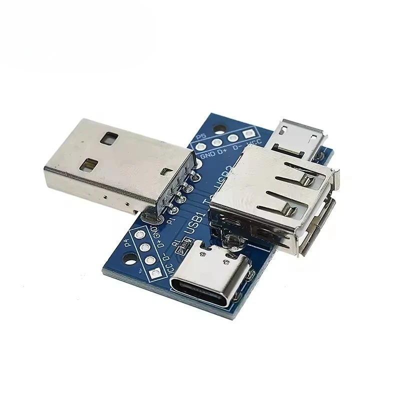 XY-USB4 Universal USB Adapter Plate Type-C & Micro USB 4-Pin Signal Breakout Module For Circuit Debugging DIY Projects
XY-USB4 Universal USB Adapter Plate Type-C & Micro USB 4-Pin Signal Breakout Module For Circuit Debugging DIY Projects