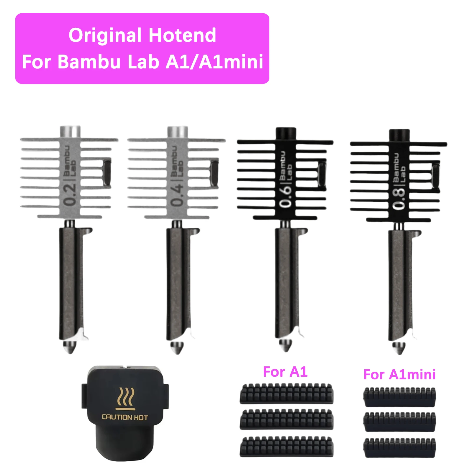 Original Print Head For Bambu Lab A1/A1 Mini Hot End Kit 0.2/0.4/0.6/0.8mm Nozzle For Bamboo A1 A1mini 3D Printer Hotend
Original Print Head For Bambu Lab A1/A1 Mini Hot End Kit 0.2/0.4/0.6/0.8mm Nozzle For Bamboo A1 A1mini 3D Printer Hotend