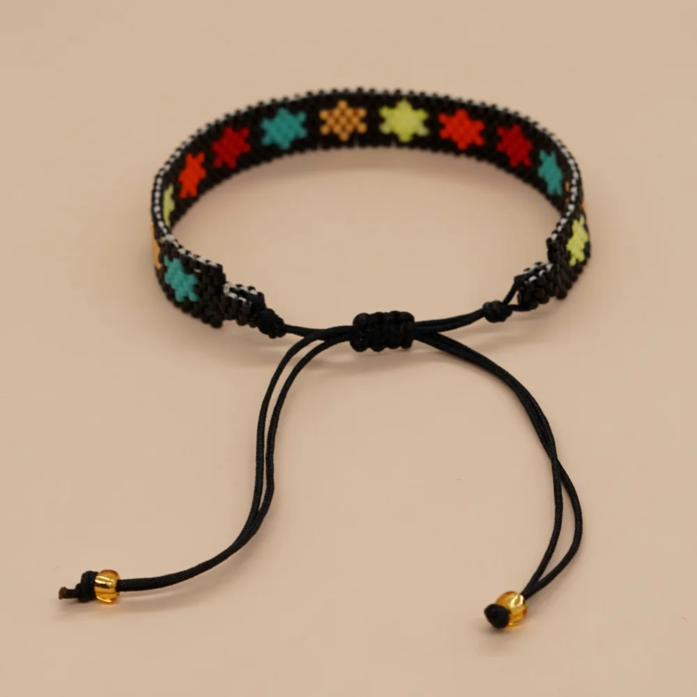 Браслет из бисера Шестигранный градиент Оригинальный дизайн Богемия Ручное вязание Регулируемый женский прилив Простой браслет из рисовых бусин
Браслет из бисера Шестигранный градиент Оригинальный дизайн Богемия Ручное вязание Регулируемый женский прилив Простой браслет из рисовых бусин