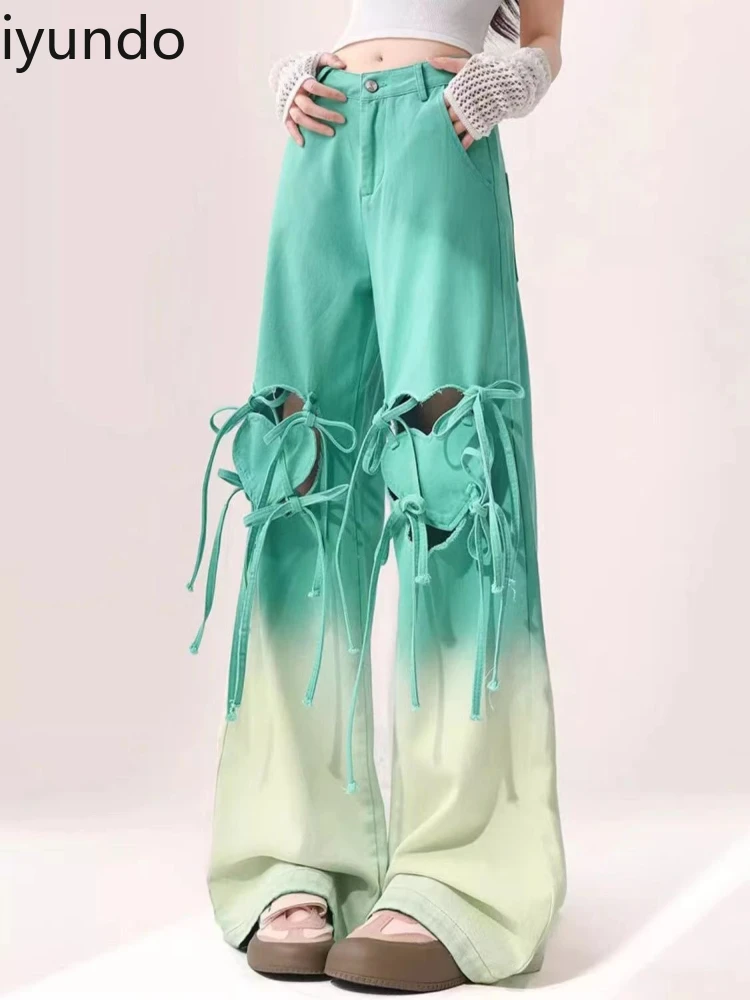 Dopamine Mint Mambo Love Tie-Drop Jeans Women's Summer Gradient Green Loose Slimming Wide-Leg Pants Y2k Pants
Dopamine Mint Mambo Love Tie-Drop Jeans Women's Summer Gradient Green Loose Slimming Wide-Leg Pants Y2k Pants