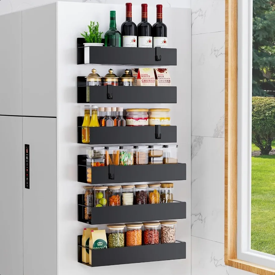 6 Pack Magnetic Spice Rack Organizer Storage for Refrigerator and Oven Fridge Organizers and Shelf
6 Pack Magnetic Spice Rack Organizer Storage for Refrigerator and Oven Fridge Organizers and Shelf