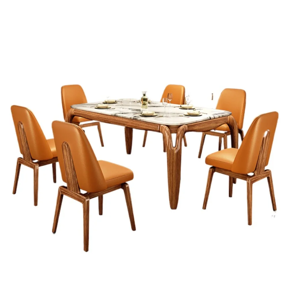 New Chinese style rectangular dining table and chair combination, modern and simple household all solid wood dining table
New Chinese style rectangular dining table and chair combination, modern and simple household all solid wood dining table