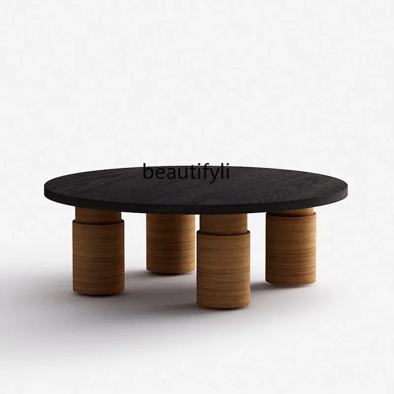 xxCoffee Table Living Room Home Movable Wooden Tea Table round Mild Luxury Retro Dining Table
xxCoffee Table Living Room Home Movable Wooden Tea Table round Mild Luxury Retro Dining Table