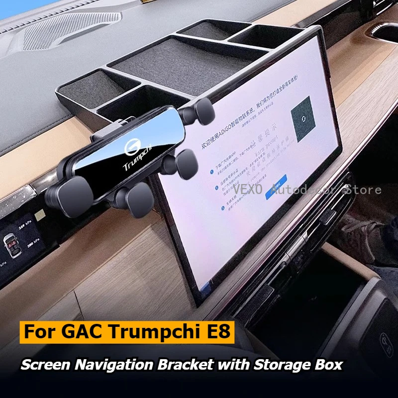 For Trumpchi E8 2024 2025 Car Screen Navigation Bracket with Storage Box Car Styling Phone Holder Screen Gravity Mount Modified
For Trumpchi E8 2024 2025 Car Screen Navigation Bracket with Storage Box Car Styling Phone Holder Screen Gravity Mount Modified