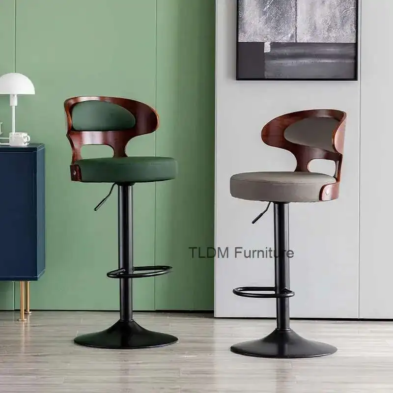 Light Luxury Bar Chair Lifting Rotating Solid Wood Backrest Household High Stool Modern Simple Bar Stool Front Bar Chair
Light Luxury Bar Chair Lifting Rotating Solid Wood Backrest Household High Stool Modern Simple Bar Stool Front Bar Chair