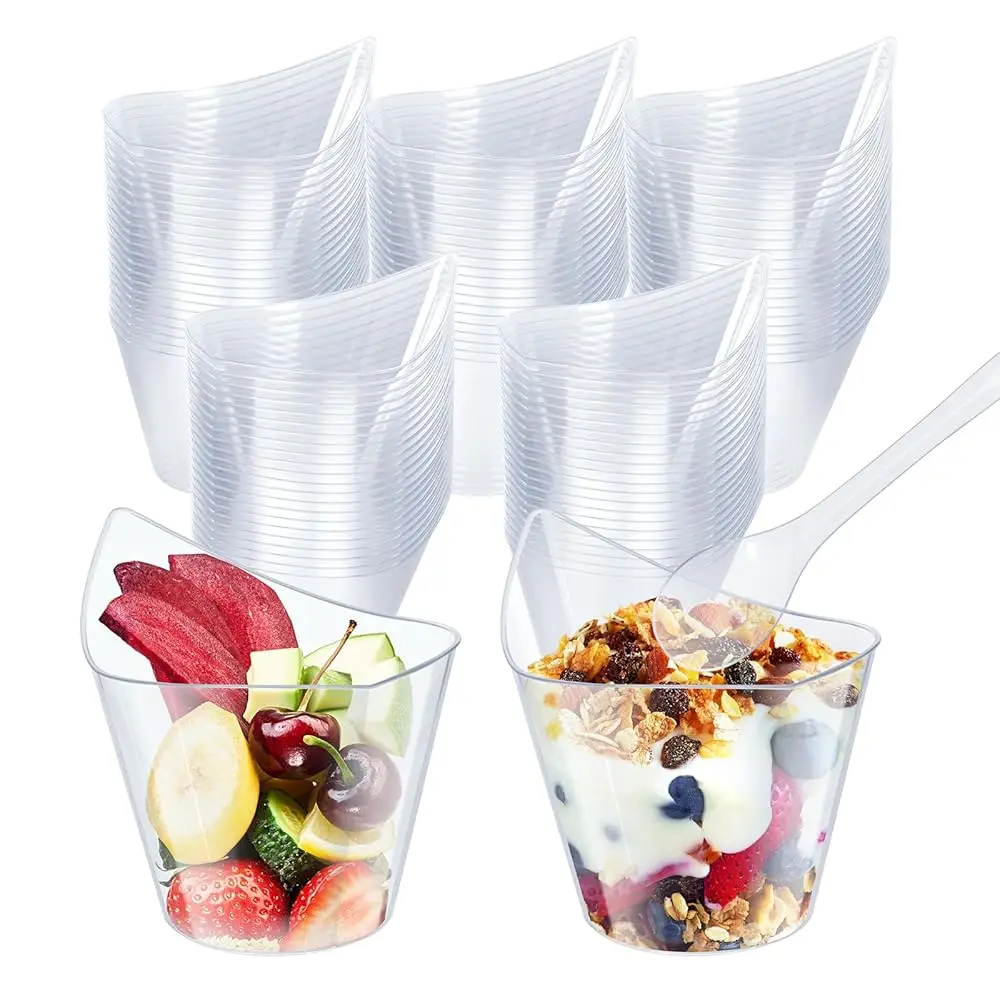 150 Pcs Clear Plastic Dessert Cups With Plastic Tasting Spoons, 7 Oz Charcuterie Fruit Yogurt Cups For Party Supplies Catering
150 Pcs Clear Plastic Dessert Cups With Plastic Tasting Spoons, 7 Oz Charcuterie Fruit Yogurt Cups For Party Supplies Catering