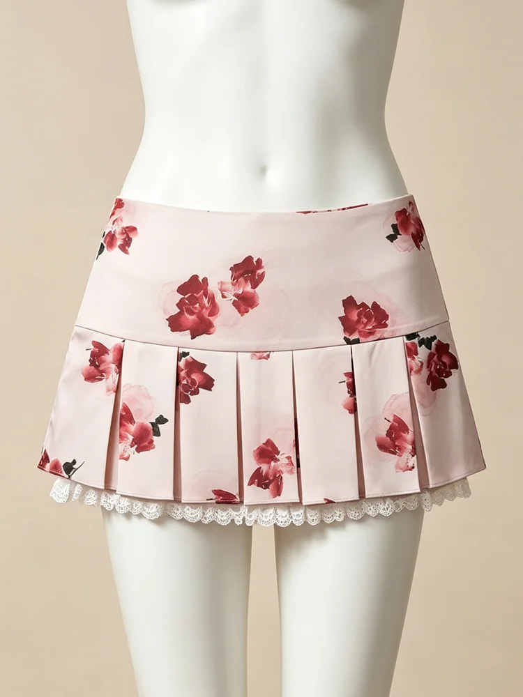 Vintage aesthetic retro rose print lace pleated skirt retro sweet and cool style short skirt European and American cross-border
Vintage aesthetic retro rose print lace pleated skirt retro sweet and cool style short skirt European and American cross-border