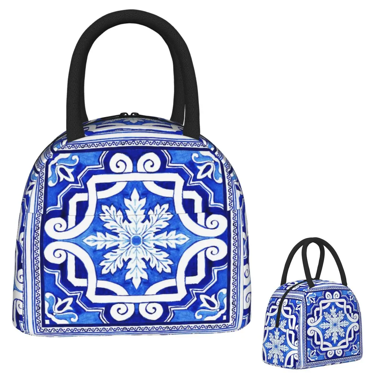Azulejo Portuguese Tile Watercolor Artwork Insulated Lunch Bag for Women Children Leakproof Food Boxes Thermal Lunch Box Tote
Azulejo Portuguese Tile Watercolor Artwork Insulated Lunch Bag for Women Children Leakproof Food Boxes Thermal Lunch Box Tote