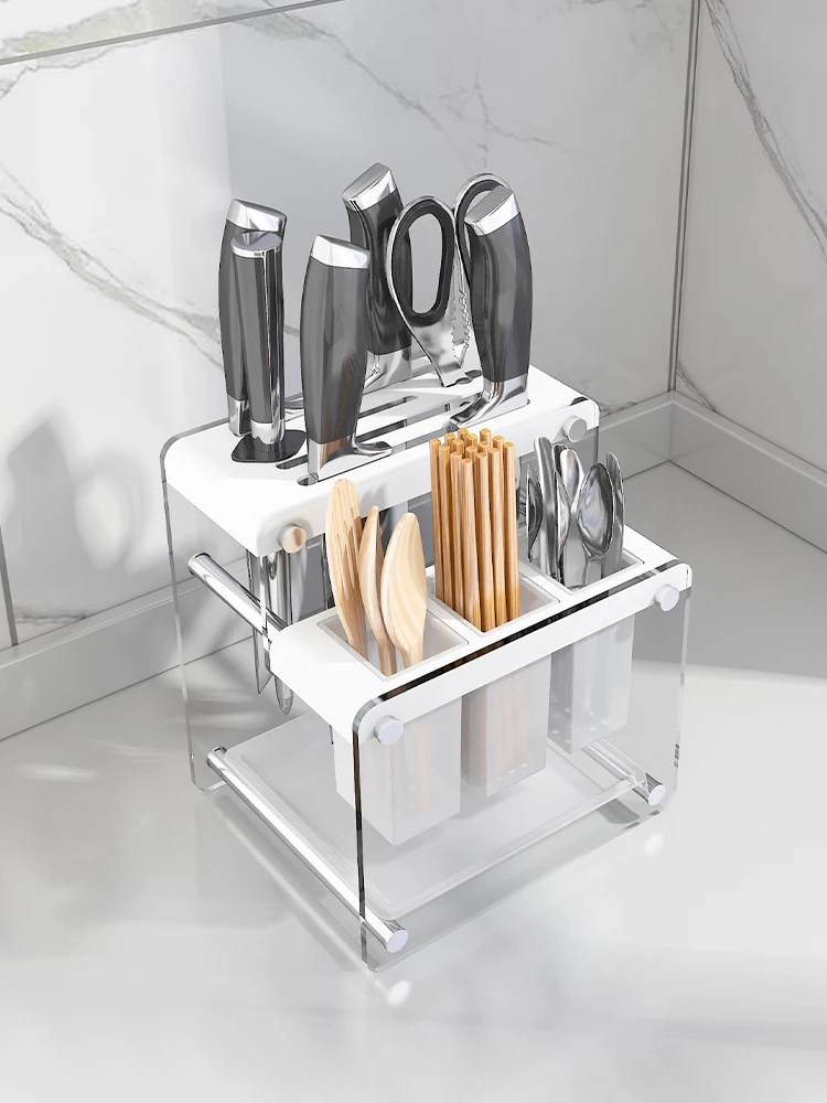 Acrylic Kitchen Knife Holder Stand Countertop Sle Inteated Storage Ra for Utensils And Chopstis Plastic Material
Acrylic Kitchen Knife Holder Stand Countertop Sle Inteated Storage Ra for Utensils And Chopstis Plastic Material