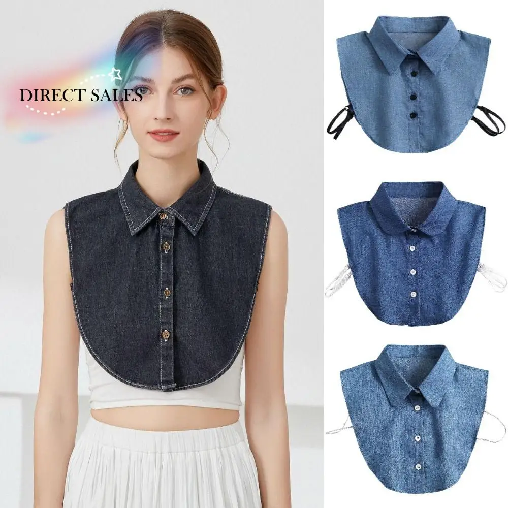 Adjustable Straps Denim Fake Collar Korean Style Round Neck Detachable Collar All-match Clothes Accessories
Adjustable Straps Denim Fake Collar Korean Style Round Neck Detachable Collar All-match Clothes Accessories