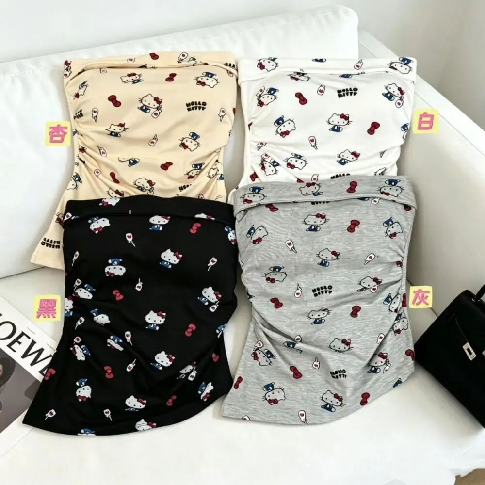 Anime Hello Kitty Printed Bandeau Padded Tank Tops Summer Cute Women's Cotton Vest Sanrio Cartoon Hot Girls Sexy Tops Underwear
Anime Hello Kitty Printed Bandeau Padded Tank Tops Summer Cute Women's Cotton Vest Sanrio Cartoon Hot Girls Sexy Tops Underwear