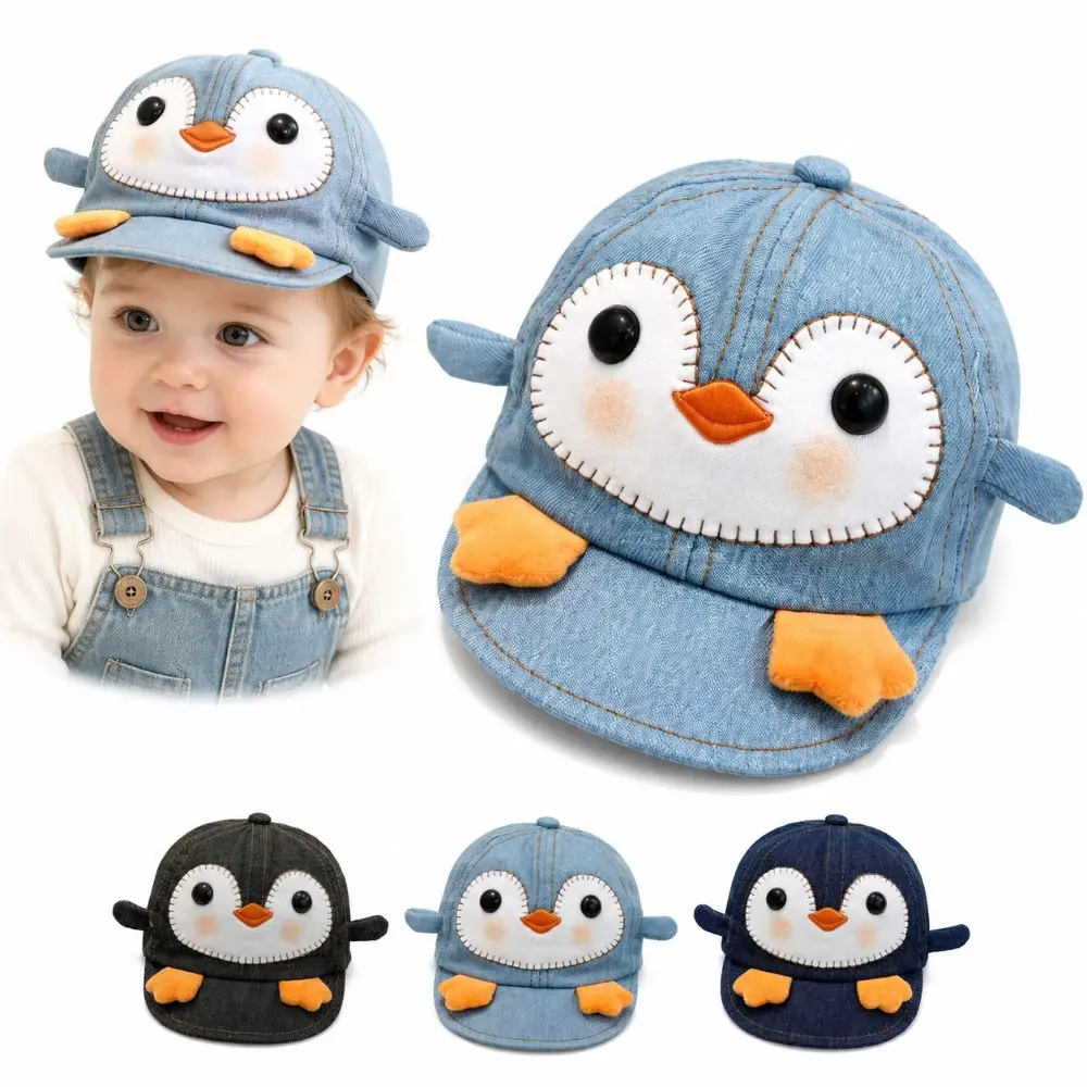 Denim Penguin Newborn Baseball Cap Adjustable Lightweight Children's Cowboy Hat Cartoon Breathable Baby Sun Hat For 6-20 Months
Denim Penguin Newborn Baseball Cap Adjustable Lightweight Children's Cowboy Hat Cartoon Breathable Baby Sun Hat For 6-20 Months