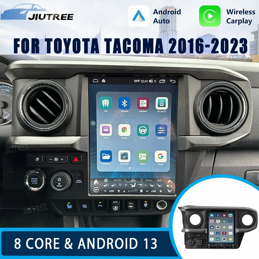 12,1-дюймовый автомобильный радиоприемник Tesla с экраном Android 13 Carplay для Toyota Tacoma 2016-2023 Мультимедийный плеер Navi GPS WIFI Стерео головное устройство
12,1-дюймовый автомобильный радиоприемник Tesla с экраном Android 13 Carplay для Toyota Tacoma 2016-2023 Мультимедийный плеер Navi GPS WIFI Стерео головное устройство
