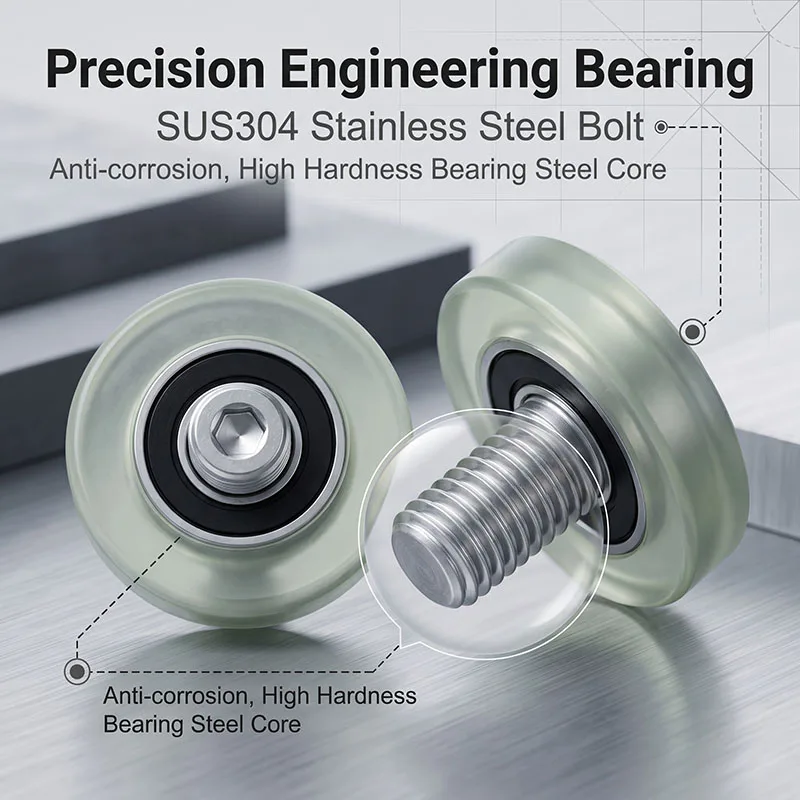 5pcs OD 18mm PU Externally Threaded Roller With 605RS Bearing PU60518-5C1L6M4 Polyurethane Bearing 18mm Rubber Mute Pulley Wheel
5pcs OD 18mm PU Externally Threaded Roller With 605RS Bearing PU60518-5C1L6M4 Polyurethane Bearing 18mm Rubber Mute Pulley Wheel