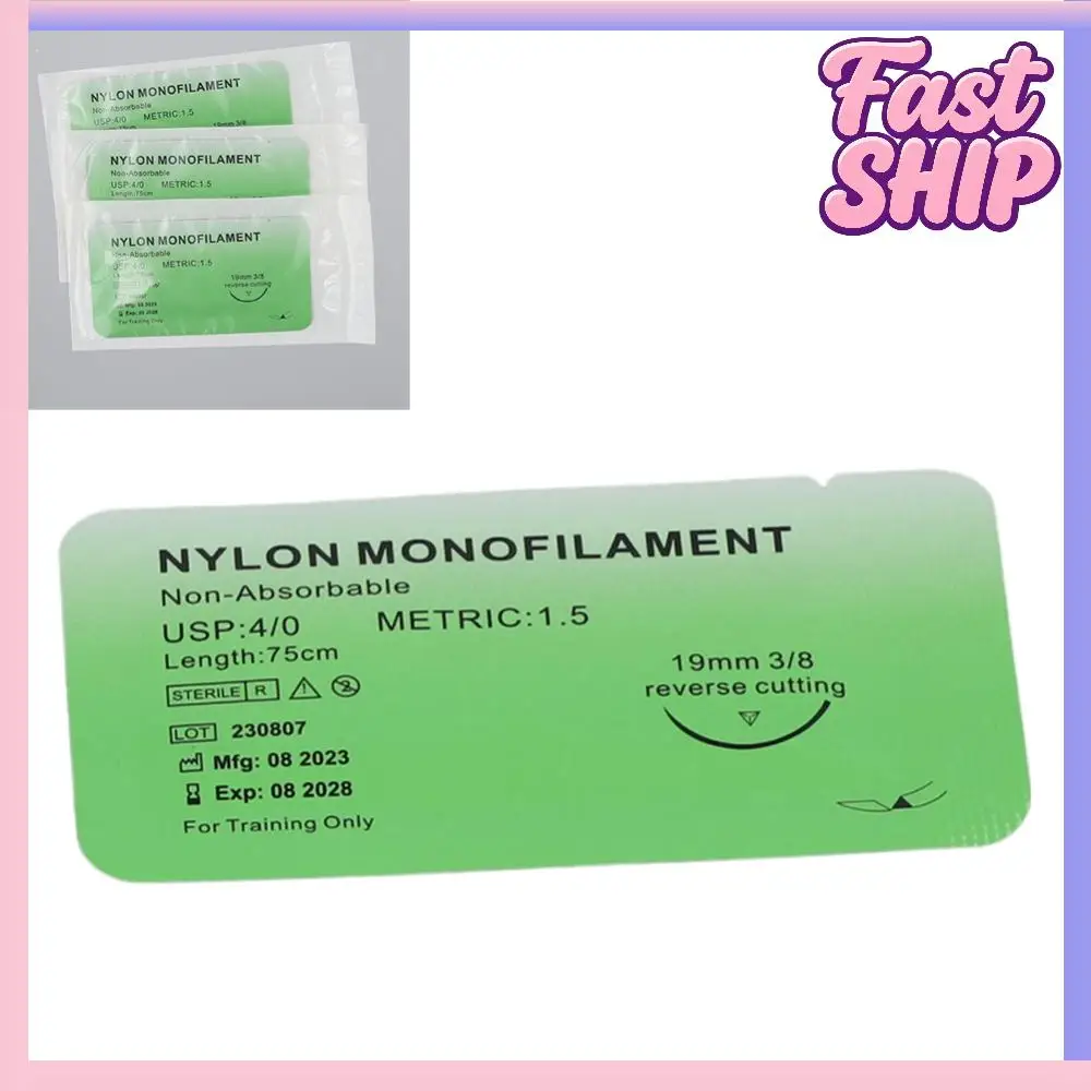 4/0 комплект для ветеринарной практики, нейлоновый шелк, хирургическая имитация швов, без травм, для швов, обучающих упражнений
4/0 комплект для ветеринарной практики, нейлоновый шелк, хирургическая имитация швов, без травм, для швов, обучающих упражнений