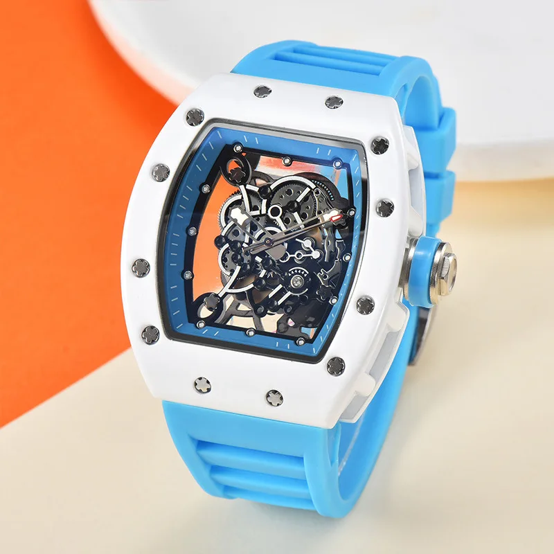 Fashion Tonneau Quartz Watches Mens Silicone Strap Hollow out Design Transparency Wristwatch Relogio Masculine
Fashion Tonneau Quartz Watches Mens Silicone Strap Hollow out Design Transparency Wristwatch Relogio Masculine