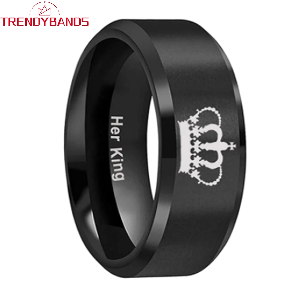 8mm Black Laser Engraved Tungsten Carbide Engagement Rings Wedding Band for Men Women Matte Finish Beveled Edges Comfort Fit
8mm Black Laser Engraved Tungsten Carbide Engagement Rings Wedding Band for Men Women Matte Finish Beveled Edges Comfort Fit