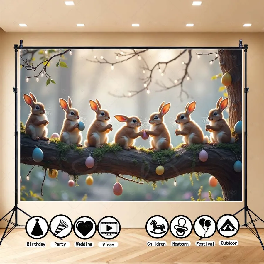 MOON.QG Easter Day Spring Photography Background Woodland Tree Bunny Family Photo Backdrop For Home Decor Child Holiday Party
MOON.QG Easter Day Spring Photography Background Woodland Tree Bunny Family Photo Backdrop For Home Decor Child Holiday Party