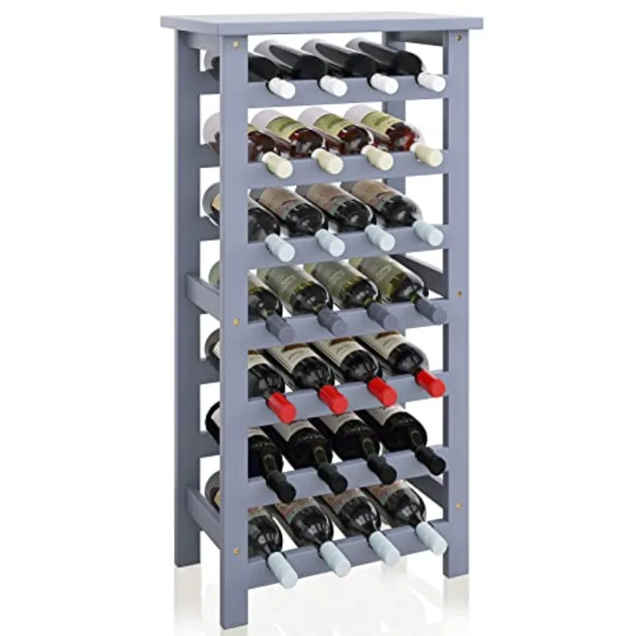 Bamboo Wine Rack, 28 Bottles Display Holder with Table Top, 7-Tier Free Standing Storage Shelves for Kitchen, Pantry, Cellar, B
Bamboo Wine Rack, 28 Bottles Display Holder with Table Top, 7-Tier Free Standing Storage Shelves for Kitchen, Pantry, Cellar, B
