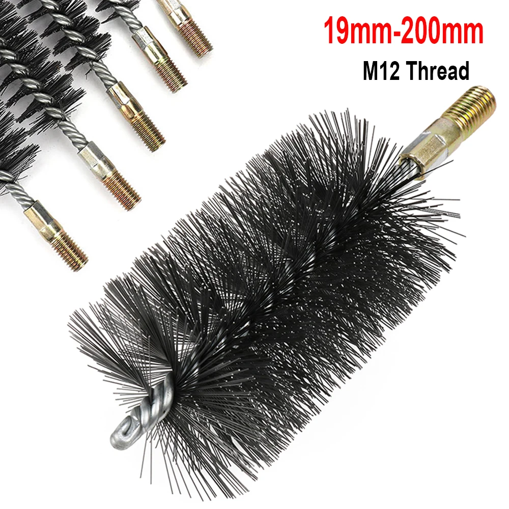 Thread Wire Brush Metal Handle 19mm-200mm Pipe Tube Cleaning Chimney Brush Stainless Steel Wire Pipe Cleaning Brush M12 Thread
Thread Wire Brush Metal Handle 19mm-200mm Pipe Tube Cleaning Chimney Brush Stainless Steel Wire Pipe Cleaning Brush M12 Thread