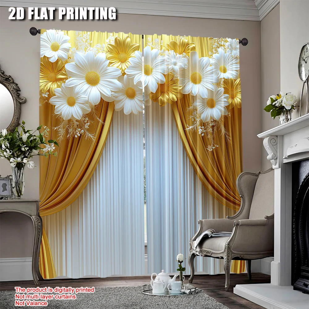 2Pcs Elegant Floral Curtains Contemporary Style Polyester Versatile Decor For Various Rooms Accessories Not Included
2Pcs Elegant Floral Curtains Contemporary Style Polyester Versatile Decor For Various Rooms Accessories Not Included