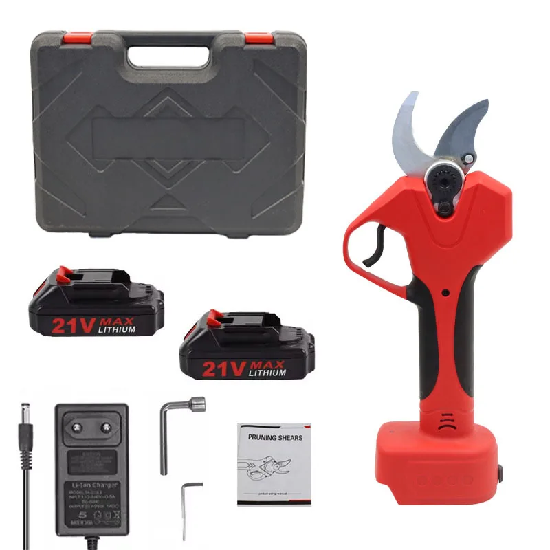21V 4cm industrial cordless lithium battery rechargeable electric pruning shears steel blade for garden branch pruning portable
21V 4cm industrial cordless lithium battery rechargeable electric pruning shears steel blade for garden branch pruning portable