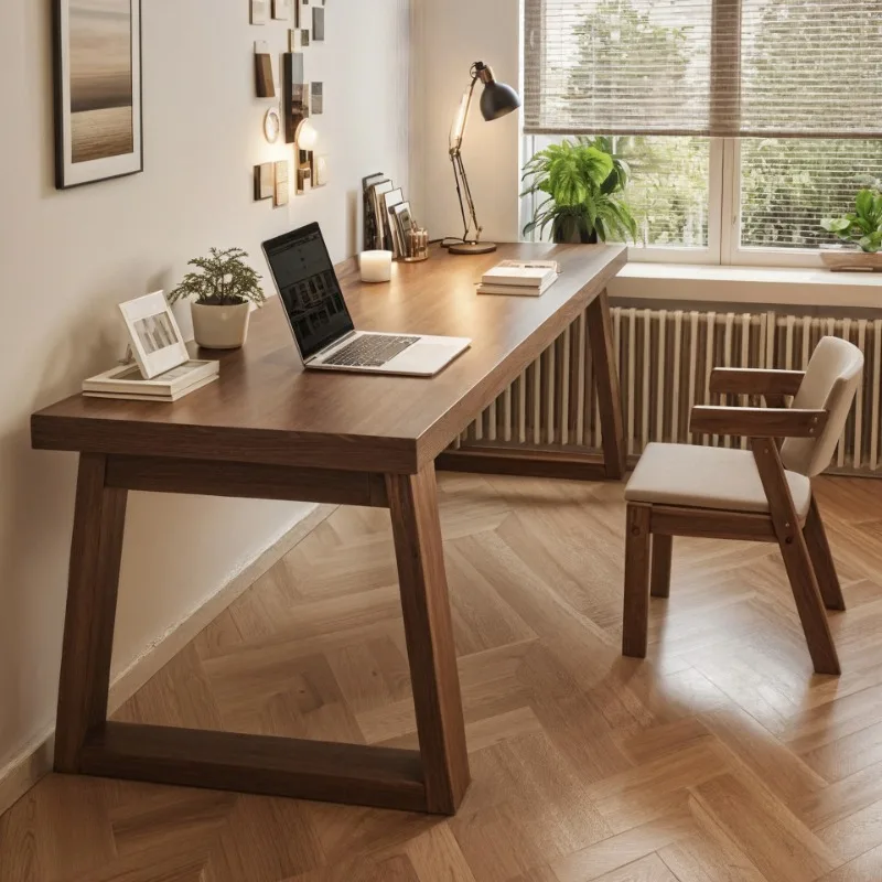 Double long desk Student household computer desk Study table Living room Solid wood legs Writing Workbench
Double long desk Student household computer desk Study table Living room Solid wood legs Writing Workbench