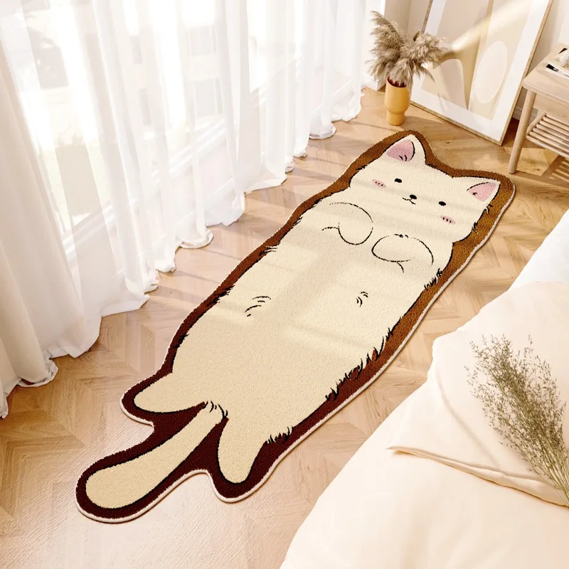 Cartoon Cat Rugs For Bedroom Bedside Floor Mat Irregular Shape Living Room Mats Soft Plush Children's Room Decoration Carpet 카페트
Cartoon Cat Rugs For Bedroom Bedside Floor Mat Irregular Shape Living Room Mats Soft Plush Children's Room Decoration Carpet 카페트