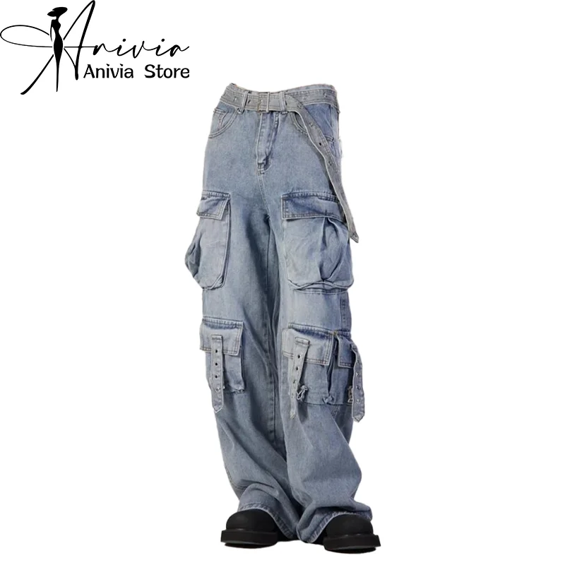 Women's Light Blue Y2k Cargo Jeans Harajuku Denim Trousers Japanese 2000s Style Oversize Jean Pants Vintage Trashy Clothes 2024
Women's Light Blue Y2k Cargo Jeans Harajuku Denim Trousers Japanese 2000s Style Oversize Jean Pants Vintage Trashy Clothes 2024