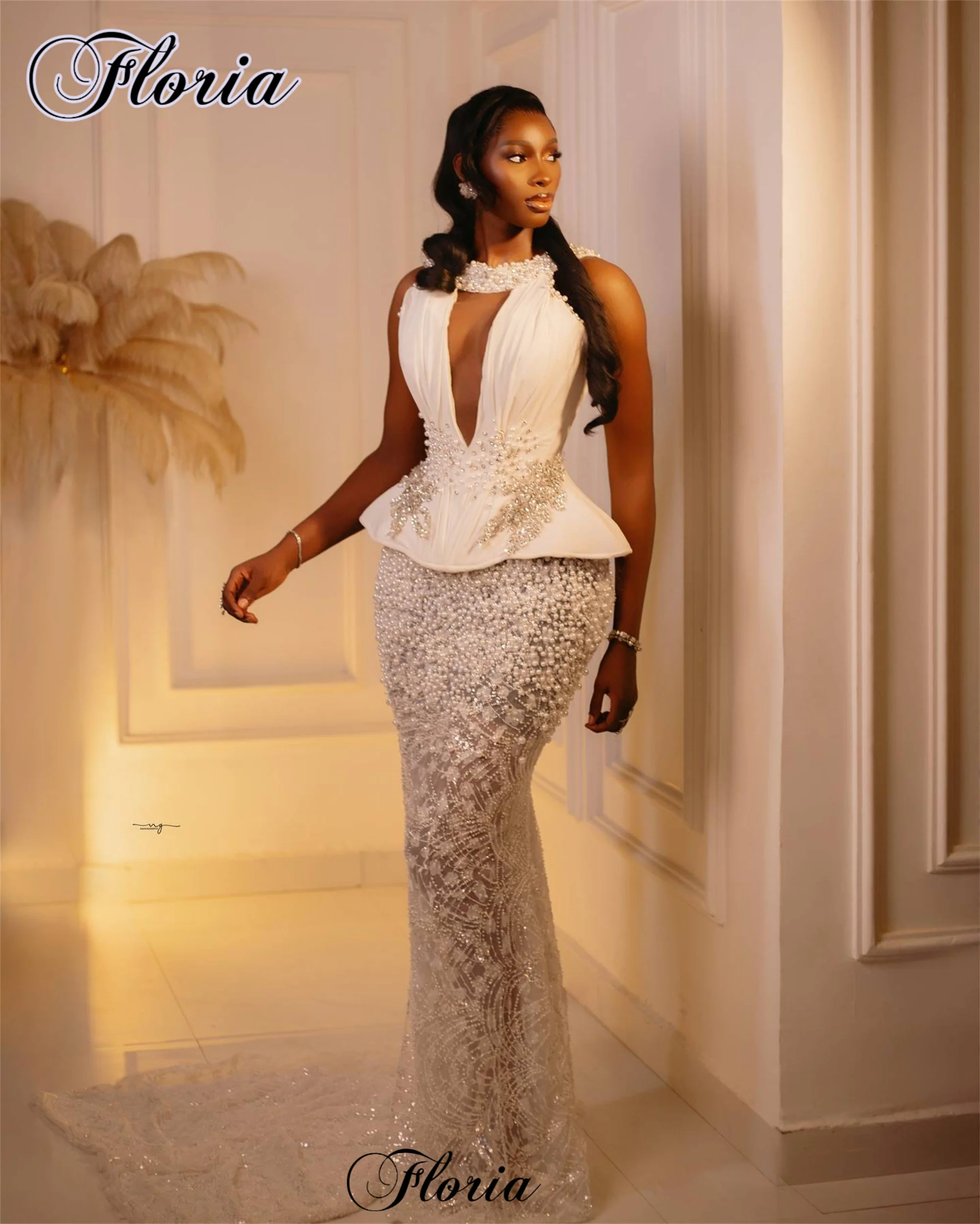 Sexy Beige Cocktail Dresses With Pearls Sleeveless Mermaid Prom Dresses Grand Party Dresses Vestidos Femenino Customized
Sexy Beige Cocktail Dresses With Pearls Sleeveless Mermaid Prom Dresses Grand Party Dresses Vestidos Femenino Customized