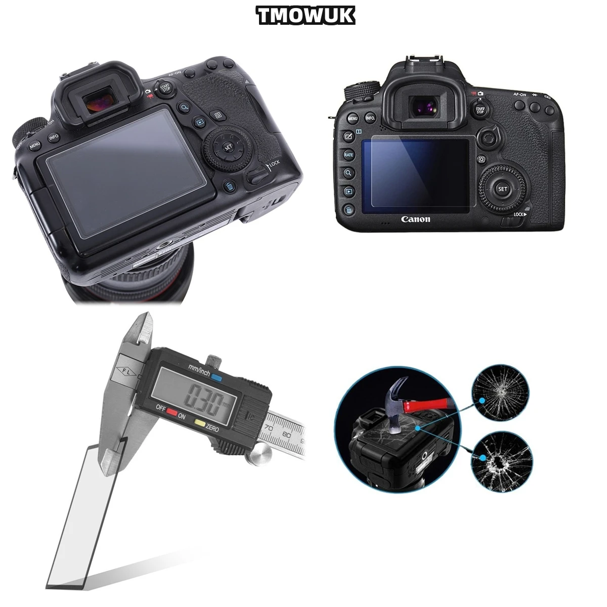 For Canon 5D3 5D4 5DR 5DS 1DX 2-Pack LCD Protective Film - 9H Hardness, Anti-Glare, Oleophobic Coating
For Canon 5D3 5D4 5DR 5DS 1DX 2-Pack LCD Protective Film - 9H Hardness, Anti-Glare, Oleophobic Coating