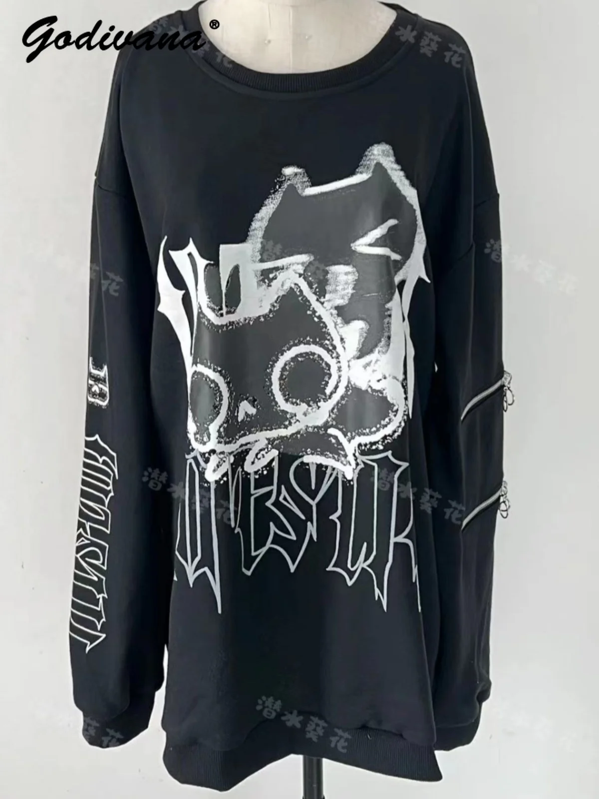 Original New Spring Zipper Long-sleeved Loose Sweatshirt Student Cute Subculture Y2K Printed Pullover Hoodie Tops Female
Original New Spring Zipper Long-sleeved Loose Sweatshirt Student Cute Subculture Y2K Printed Pullover Hoodie Tops Female