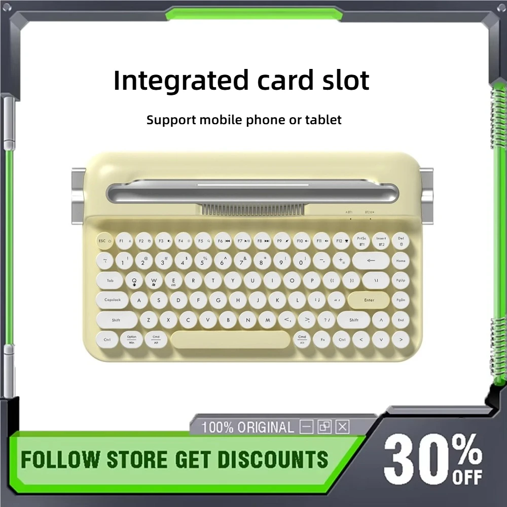 Ajazz AF84 Wireless Bluetooth Keyboard Dual Mode Ergonomic Portable Business Office Keyboard with Card Slot Bracket Girls Gift
Ajazz AF84 Wireless Bluetooth Keyboard Dual Mode Ergonomic Portable Business Office Keyboard with Card Slot Bracket Girls Gift