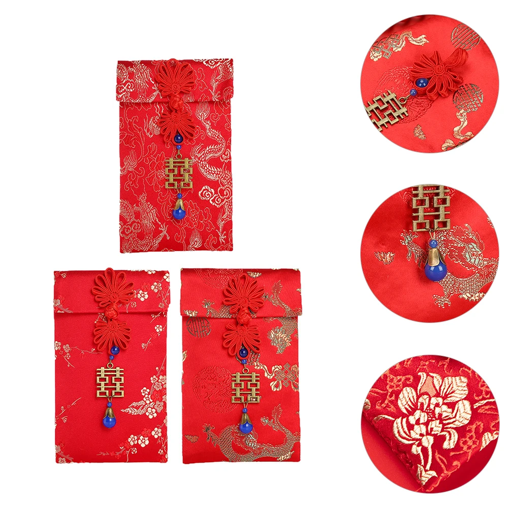 3pcs Embroidered Red Envelopes Safe Chinese Spring Festival Weddings Gifts Special Occasions Money Bag
3pcs Embroidered Red Envelopes Safe Chinese Spring Festival Weddings Gifts Special Occasions Money Bag