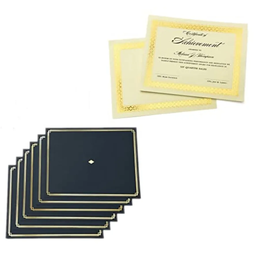 Certificate Kit 60 Black Certificate Holders and 60 Gold Foil Certificate Papers Gold Foil Certificates and Black Certificate H
Certificate Kit 60 Black Certificate Holders and 60 Gold Foil Certificate Papers Gold Foil Certificates and Black Certificate H