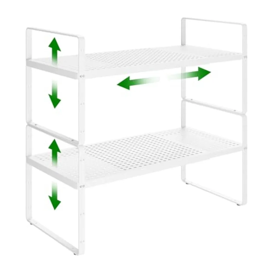 Heavy Duty Metal Spice Rack for Kitchen Counter, Pantry, Cabinet, Bathroom Storage White, Stackable Organizer Shelf 16.527 L x
Heavy Duty Metal Spice Rack for Kitchen Counter, Pantry, Cabinet, Bathroom Storage White, Stackable Organizer Shelf 16.527 L x