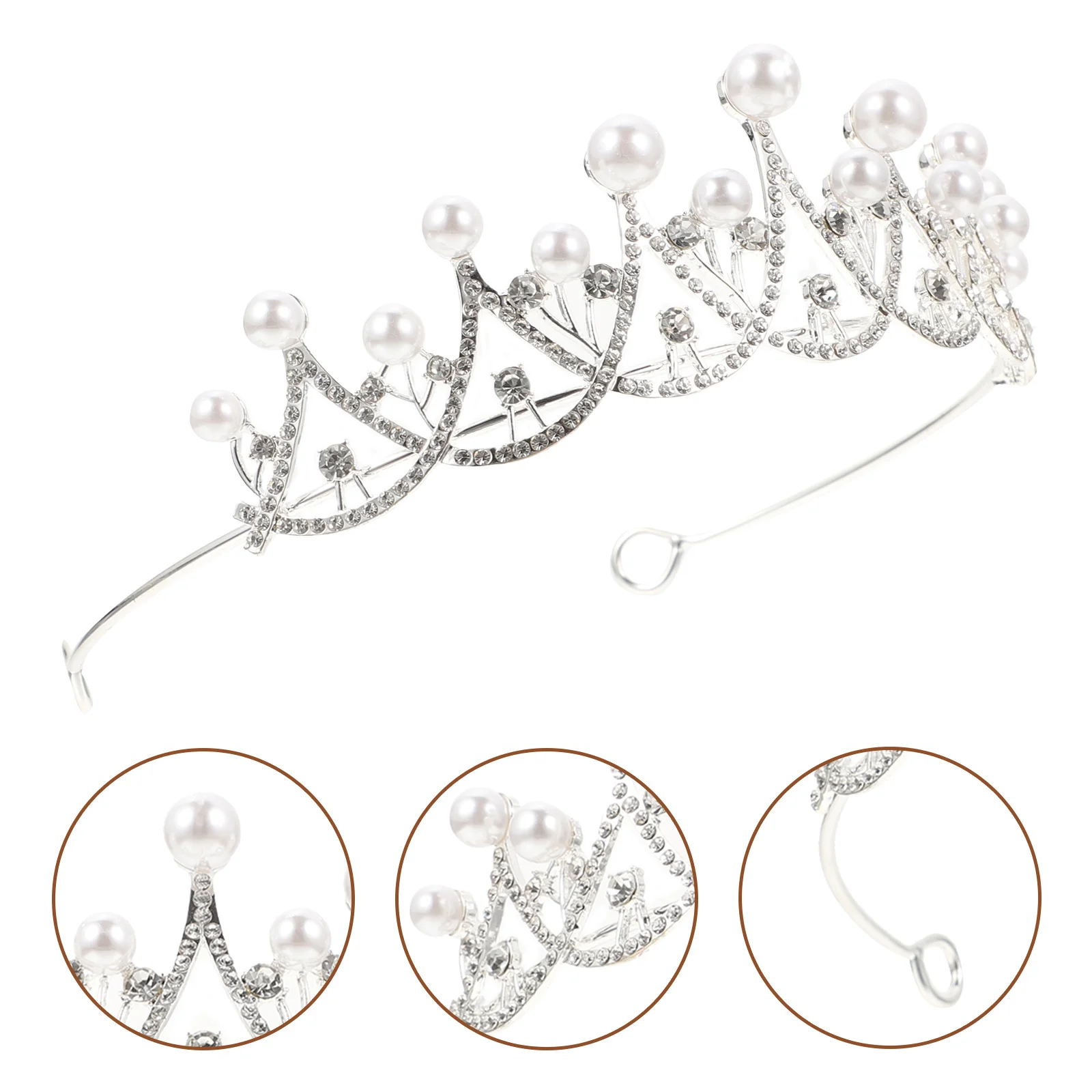Pearl Crown Headband Party Hair Accessory Lightweight Comfortable for Girls Wedding Brides Women Crowns Crowns Hair Hoops
Pearl Crown Headband Party Hair Accessory Lightweight Comfortable for Girls Wedding Brides Women Crowns Crowns Hair Hoops