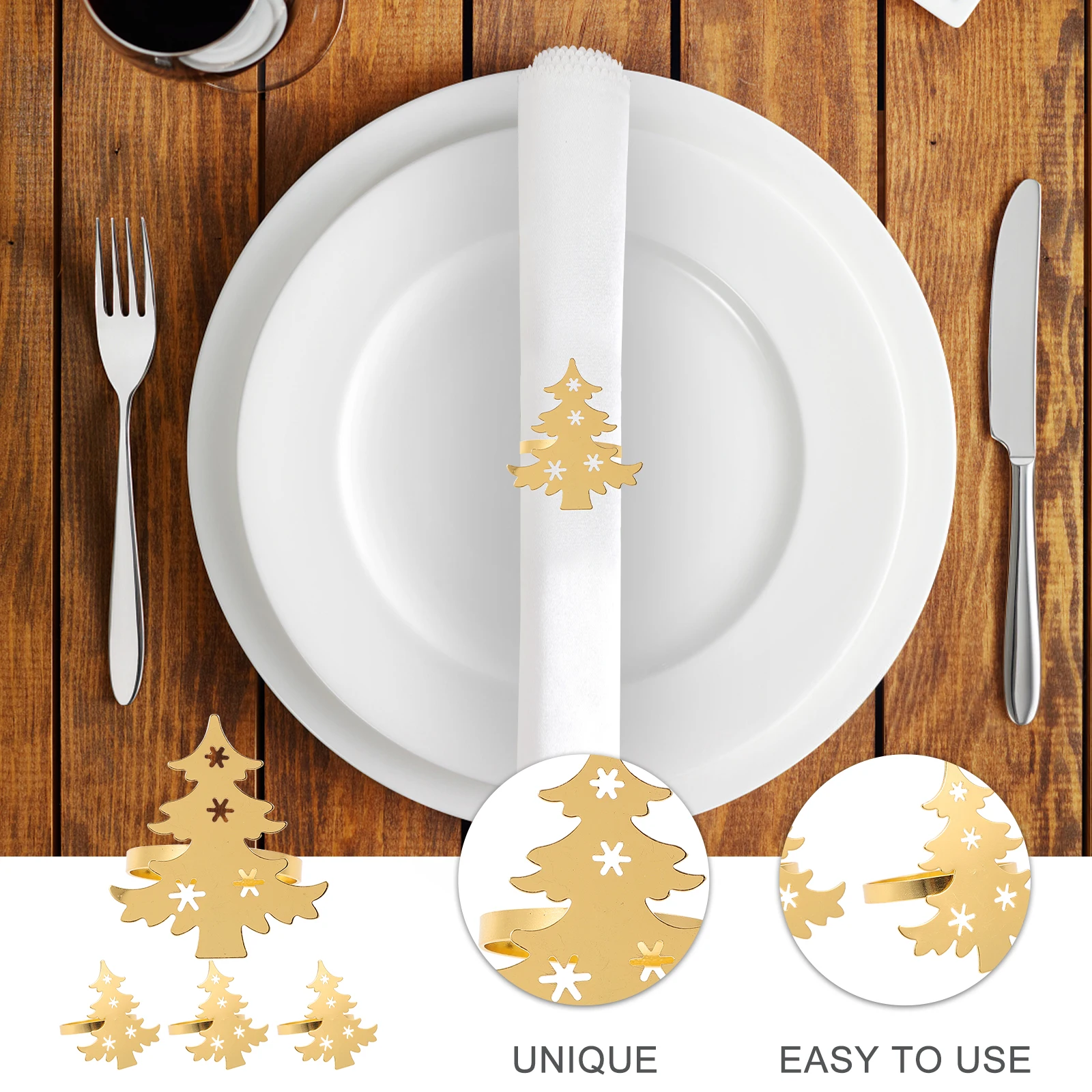 4Pcs Christmas Napkin Rings Iron Hollow Design Elegant Table Decoration for Xmas Dinner Party Christmas Napkin Holders
4Pcs Christmas Napkin Rings Iron Hollow Design Elegant Table Decoration for Xmas Dinner Party Christmas Napkin Holders