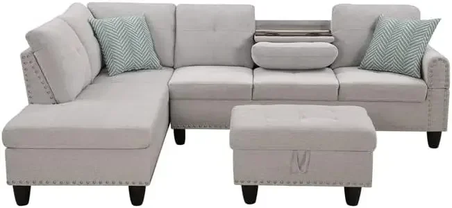 Секционный диван из полиэстера с османским модульным секционным диваном, трансформируемый U-образный диван с высокой поддержкой хранения
Секционный диван из полиэстера с османским модульным секционным диваном, трансформируемый U-образный диван с высокой поддержкой хранения