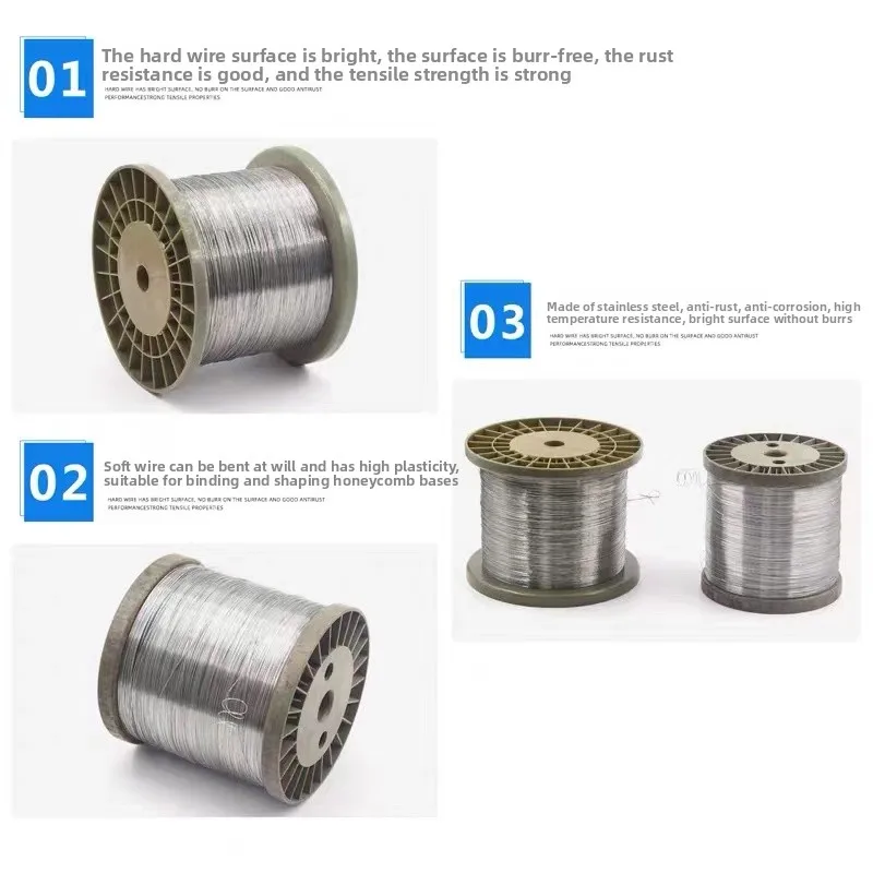 100m/lot 0.1mm 0.2mm 0.3mm 0.4mm 0.5mm 316 rolled stainless steel wire bright cold drawn wire SS thread DIY Hard or soft
100m/lot 0.1mm 0.2mm 0.3mm 0.4mm 0.5mm 316 rolled stainless steel wire bright cold drawn wire SS thread DIY Hard or soft