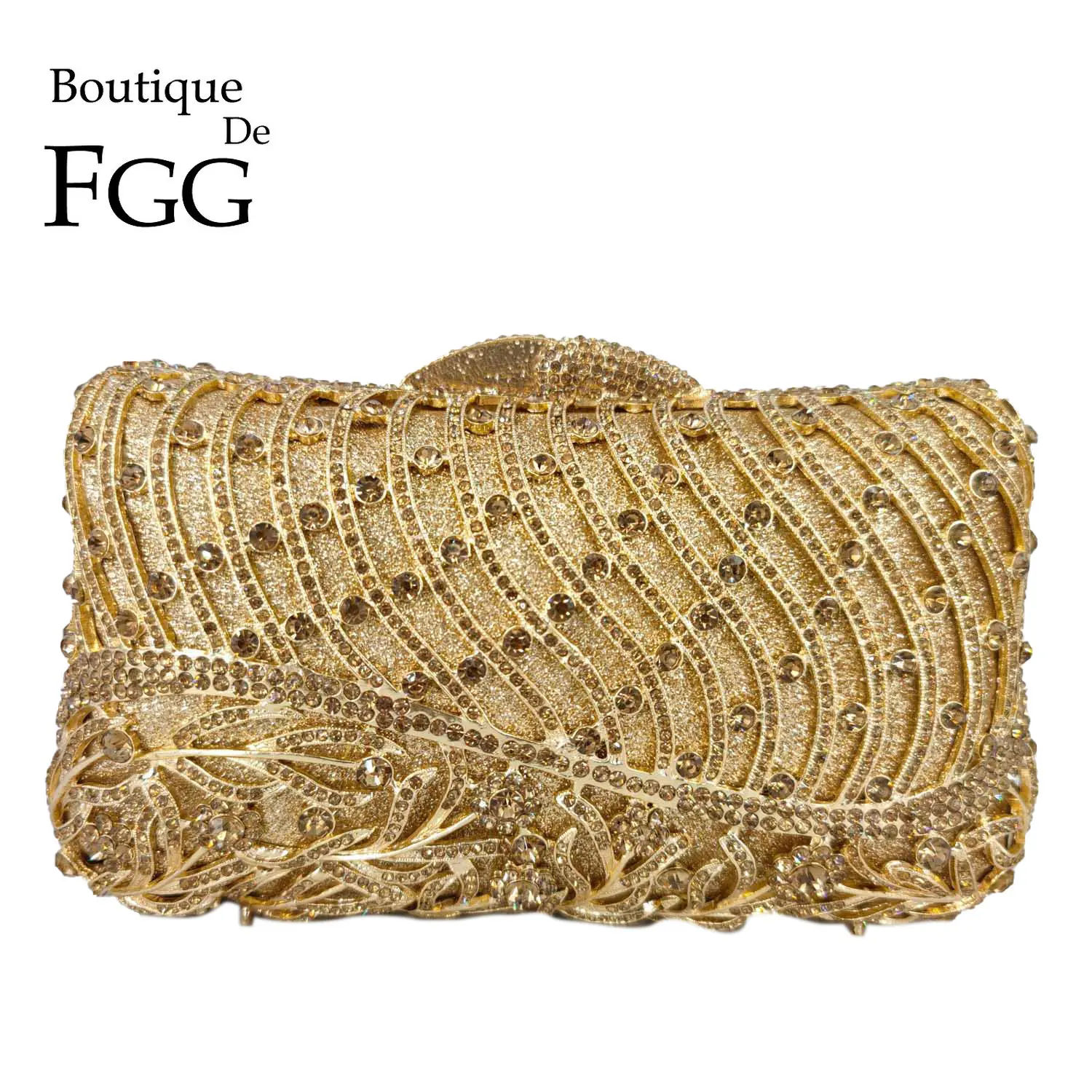Boutique De FGG Elegant Women Gold Evening Clutch Bags Wedding Party Rhinestone Handbags Bridal Minaudiere Purses Bag
Boutique De FGG Elegant Women Gold Evening Clutch Bags Wedding Party Rhinestone Handbags Bridal Minaudiere Purses Bag