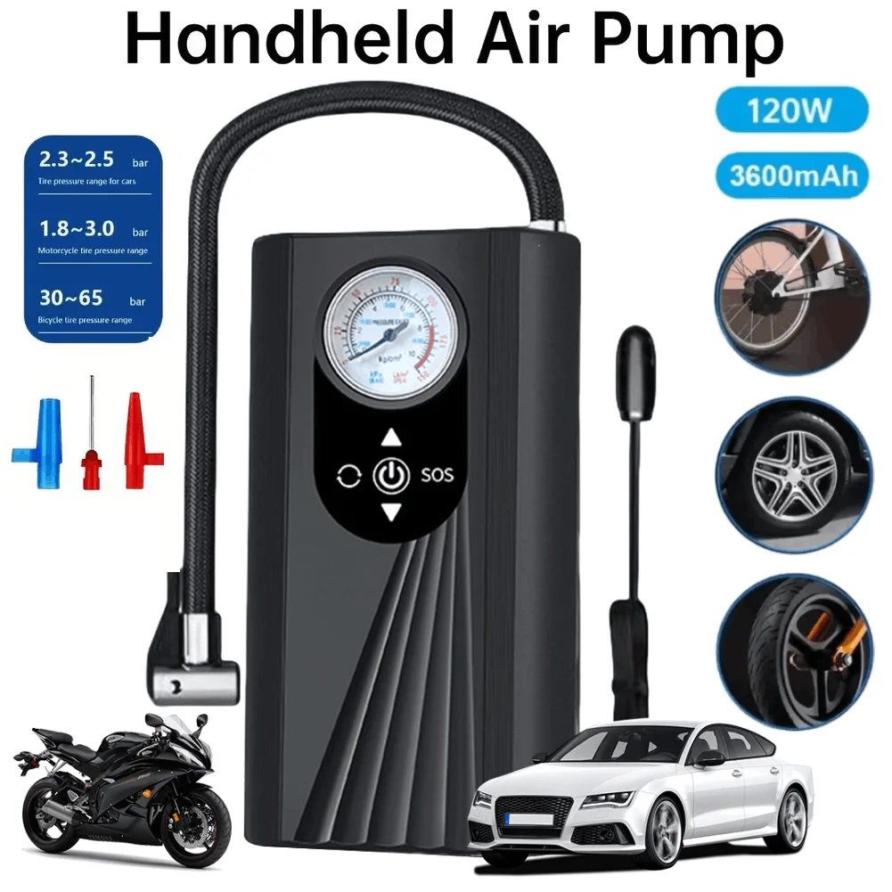 Портативный автомобильный воздушный компрессор, перезаряжаемый Электрический насос для шин, цифровой насос для шин для автомобиля, мотоцикла, велосипеда
Портативный автомобильный воздушный компрессор, перезаряжаемый Электрический насос для шин, цифровой насос для шин для автомобиля, мотоцикла, велосипеда