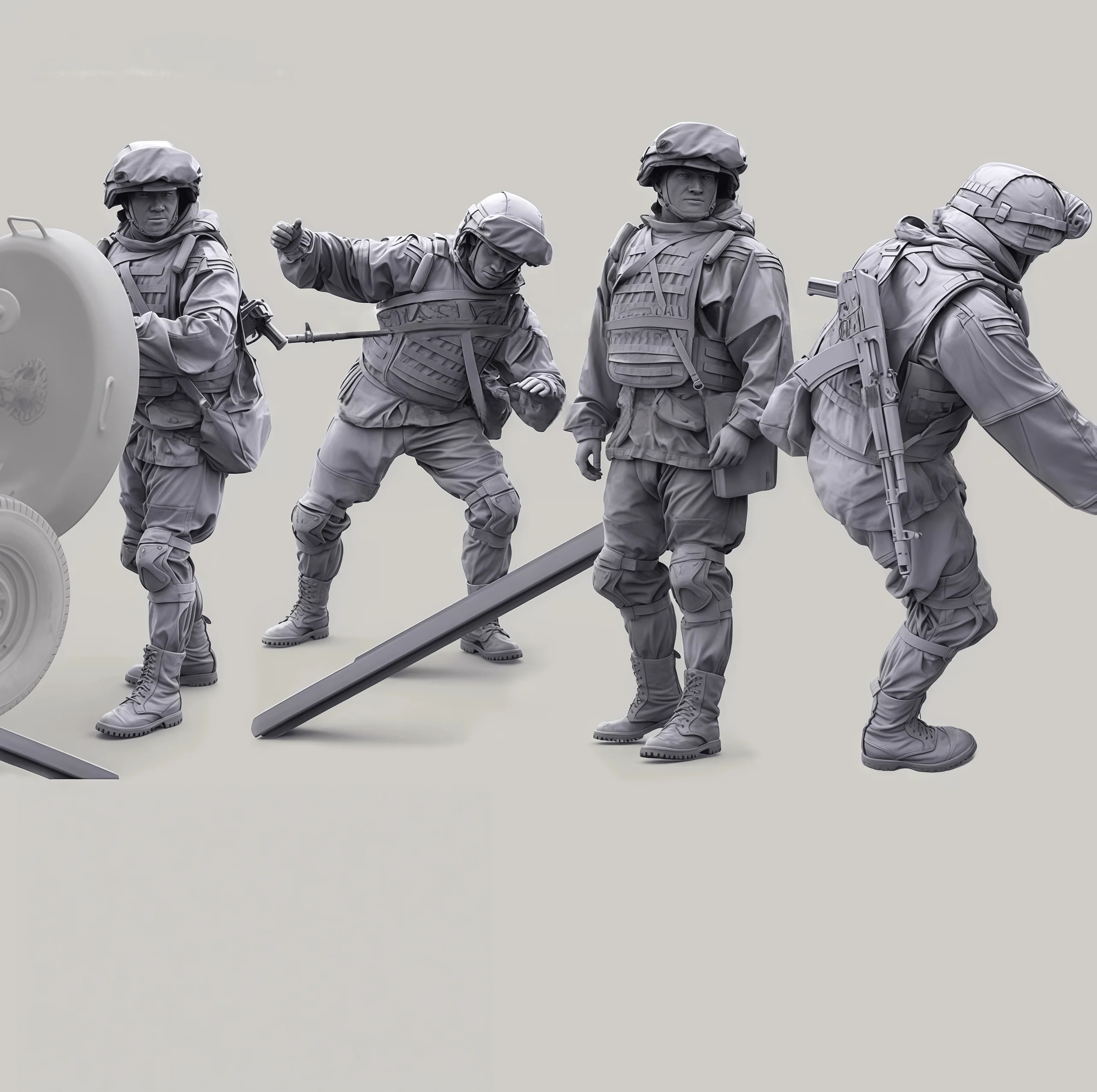 1/35 Casting Resin Model Assembly Kit, GK, Modern Soldier 4-person Model, Unpainted
1/35 Casting Resin Model Assembly Kit, GK, Modern Soldier 4-person Model, Unpainted