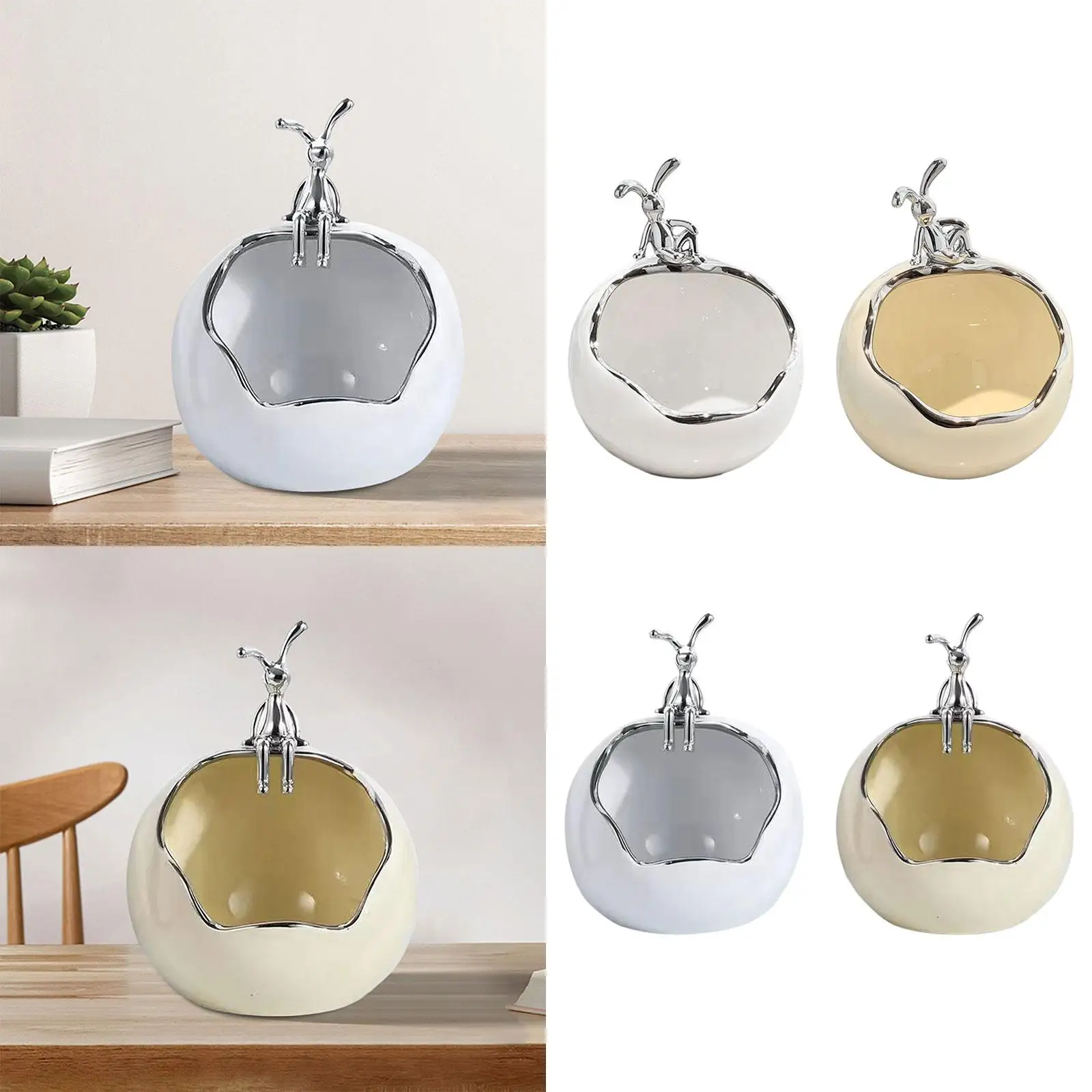 Rabbit Storage Box Animal Ceramic Sculpture Rabbit Statue Wedding Decoration Jewelry Storage Container for Entrance Corridor
Rabbit Storage Box Animal Ceramic Sculpture Rabbit Statue Wedding Decoration Jewelry Storage Container for Entrance Corridor