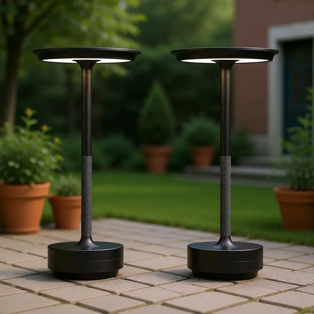 Set of 2 Rechargeable LED Table Lamps with 3-Level Brightness, Memory Function, IP54 Waterproof for Outdoor and Indoor Use (Blac
Set of 2 Rechargeable LED Table Lamps with 3-Level Brightness, Memory Function, IP54 Waterproof for Outdoor and Indoor Use (Blac