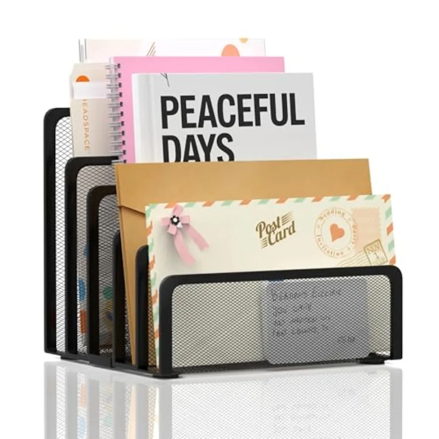 Mail Organizer with 5 Slot, Metal Mail Holder for Desk, Office File Holder Letter Organizer for Mails
Mail Organizer with 5 Slot, Metal Mail Holder for Desk, Office File Holder Letter Organizer for Mails