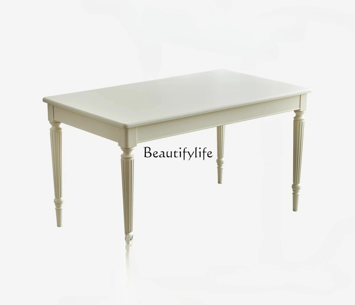 Cream style dining table All solid wood rectangular 1.38 meters Light French home restaurant Eating square table
Cream style dining table All solid wood rectangular 1.38 meters Light French home restaurant Eating square table