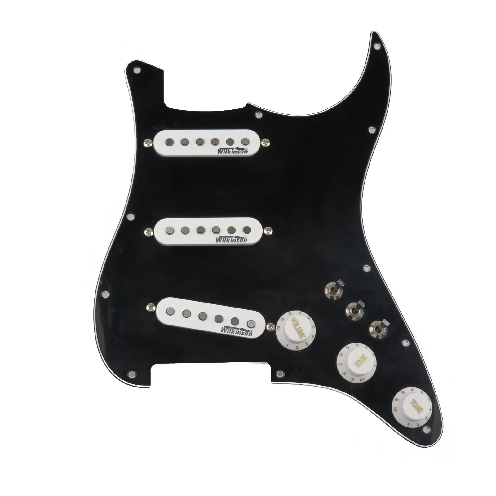 7-Way type fully loaded Prewired Pickguard Wilkinson SSS Ainico 5 Single coil Pickups Set For Guitar Pickups
7-Way type fully loaded Prewired Pickguard Wilkinson SSS Ainico 5 Single coil Pickups Set For Guitar Pickups