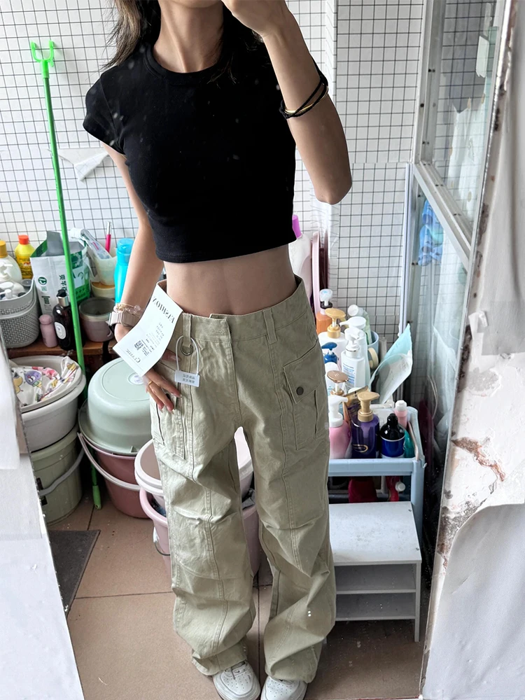 High Waist Long Folded Design Casual Cargo Pants Women's Summer New Sle Slimming High Street Straight Leg Jeans
High Waist Long Folded Design Casual Cargo Pants Women's Summer New Sle Slimming High Street Straight Leg Jeans