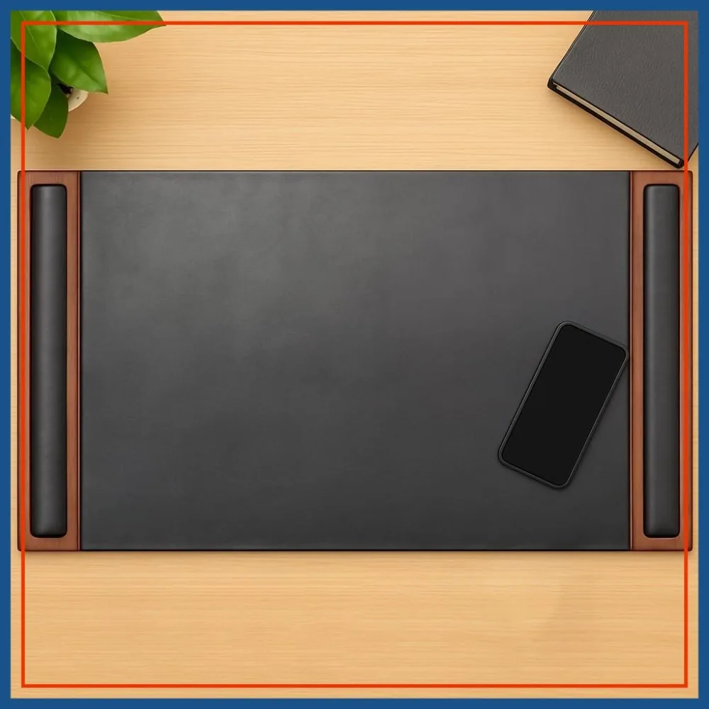 Wood & Leather Pad with Side Rails - Premium Desk Protector
Wood & Leather Pad with Side Rails - Premium Desk Protector
